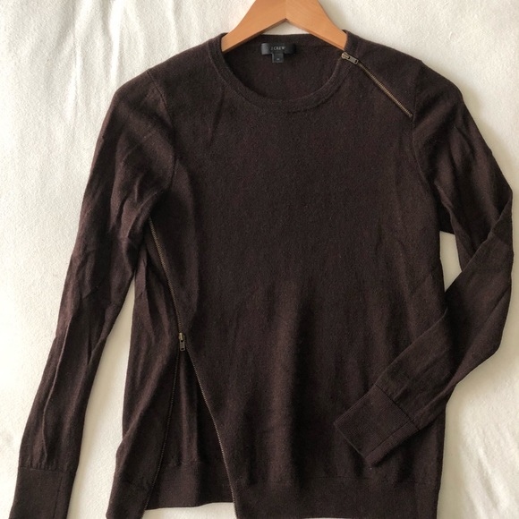 J. Crew Merino Wool Zip Detail Sweater Size M - Picture 6 of 8